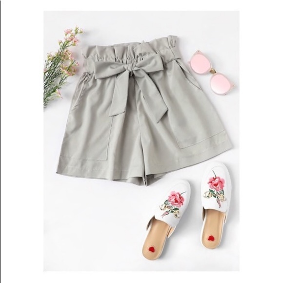 Paris&Pearle Pants - Lauren High Waisted Belted Shorts